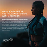 Y-Age Aeon Patches - Helps You to Relax - No Drugs, or stimulants - Gentle Phototherapy Patches, Easy 12-Hour Wear - 30 Patches in Each Sleeve