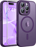 FNTCASE for iPhone 15/14/13 Case, Fit for Magsafe, Glass Screen Protector