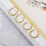 Wgoud 6 Pairs Chunky Gold Hoop Earrings for Women, 14K Gold Plated Hoop Earrings Hypoallergenic, Thick Lightweight Twisted Huggie Hoops Earring Set for Women’s Jewelry GIfts