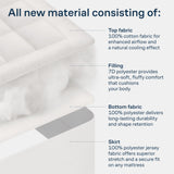 Niagara Sleep Solution 100% Cotton Top Queen Size Mattress Pad, Pillow Top