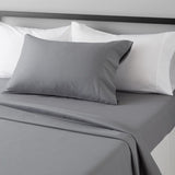 Amazon Basics Lightweight Super Soft Easy Care Wrinkle-Free Breathable Brushed Microfiber 3-Piece Bed Sheet Set with 14-Inch Deep Pockets, Twin, Dark Gray, Solid