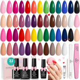 Beetles Gel Nail Polish Kit with U V Light 80Pcs Color Enchantment 55 Colors Gel Polish Starter Kit with Base Top Coat Nail Art Stickers Manicure Tools Gift for Women