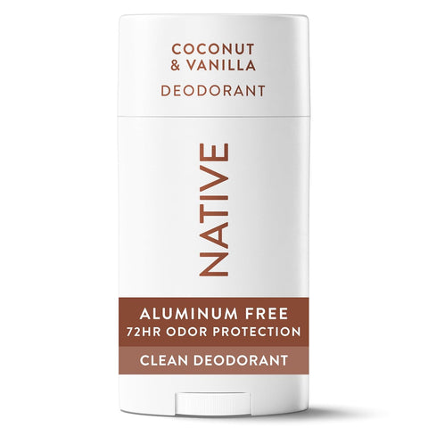 Native Deodorant Contains Naturally Derived Ingredients, 72 Hour Odor Control, Deodorant for Women and Men, Aluminum Free, Coconut & Vanilla 2.65oz