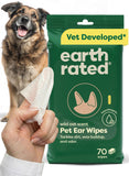 Earth Rated Dog Wipes for Paws & Butt, Deodorizing, Unscented, 100ct