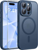 FNTCASE for iPhone 15/14/13 Case, Fit for Magsafe, Glass Screen Protector