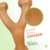 Benebone Wishbone Dog Chew Toy for Aggressive Chewers, Real Bacon, Medium