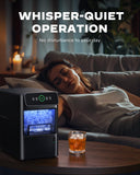 Silonn Ice Maker Countertop, Portable Ice Machine with Carry Handle, Self-Cleaning Ice Makers with Basket and Scoop, 9 Cubes in 6 Mins, 26 lbs per Day, Ideal for Home, Kitchen, Camping, RV
