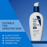 CeraVe PM Daily Facial Moisturizer, Skin Care for Dry Skin, Oil-Free, 3oz