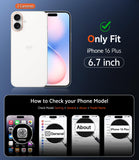 FNTCASE for iPhone 16 Phone Case Compatible with Magsafe Clear Phonecase