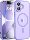 FNTCASE for iPhone 17 Case, Compatible with Magsafe, Glass Screen Protector