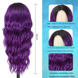 Long Ombre Blonde Wigs for Women 26 inch Long Wavy Middle Part Wig Ombre Blonde Wigs Upgraded Protein Fiber Hair Replacement Wig Cosplay Costume Halloween Wig(26'' Brown Ombre Blonde)