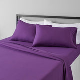 Amazon Basics Lightweight Super Soft Easy Care Wrinkle-Free Breathable Brushed Microfiber 3-Piece Bed Sheet Set with 14-Inch Deep Pockets, Twin, Dark Gray, Solid