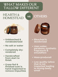 Hearth & Homestead Whipped Beef Tallow for Skin & Face, Unscented, 1.3oz