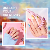 Beetles Gel Nail Polish Kit with U V Light 80Pcs Color Enchantment 55 Colors Gel Polish Starter Kit with Base Top Coat Nail Art Stickers Manicure Tools Gift for Women