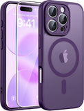 FNTCASE for iPhone 15/14/13 Case, Fit for Magsafe, Glass Screen Protector