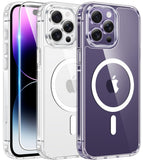 FNTCASE for iPhone 16 Phone Case Compatible with Magsafe Clear Phonecase