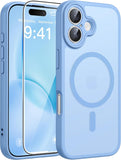 FNTCASE for iPhone 17 Case, Compatible with Magsafe, Glass Screen Protector