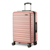 Amazon Basics 3-Piece Hardshell Suitcases Set (21", 26", 30"), Expandable For Up to 25% More Space, With Scratch-Resistant Finish, Four Multi-Directional Wheels, Rose Gold