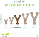 Benebone Wishbone Dog Chew Toy for Aggressive Chewers, Real Bacon, Medium