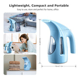 HiLIFE Steamer for Clothes, Portable Handheld Design, 240ml Big Capacity, 700W, Strong Penetrating Steam, Removes Wrinkle, for Home, Office(ONLY FOR 120V)-(Ocean Blue)