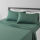 Amazon Basics Lightweight Super Soft Easy Care Wrinkle-Free Breathable Brushed Microfiber 3-Piece Bed Sheet Set with 14-Inch Deep Pockets, Twin, Dark Gray, Solid