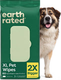 Earth Rated Dog Wipes for Paws & Butt, Deodorizing, Unscented, 100ct