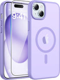 FNTCASE for iPhone 15/14/13 Case, Fit for Magsafe, Glass Screen Protector