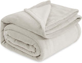 Bedsure Fleece Bed Blankets Queen Size Grey - Soft Cozy Warm Halloween Fall Throw Blanket Lightweight Room Home Decor, Christmas Decorations Gifts for Women and Men, 90x90 inches