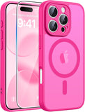FNTCASE for iPhone 15/14/13 Case, Fit for Magsafe, Glass Screen Protector