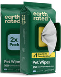 Earth Rated Dog Wipes for Paws & Butt, Deodorizing, Unscented, 100ct
