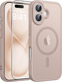 FNTCASE for iPhone 15/14/13 Case, Fit for Magsafe, Glass Screen Protector