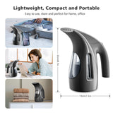 HiLIFE Steamer for Clothes, Portable Handheld Design, 240ml Big Capacity, 700W, Strong Penetrating Steam, Removes Wrinkle, for Home, Office(ONLY FOR 120V)-(Ocean Blue)