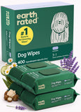 Earth Rated Dog Wipes for Paws & Butt, Deodorizing, Unscented, 100ct