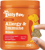 Zesty Paws Dog Allergy Chews - Dog Allergy Relief, Lamb, 90 Ct