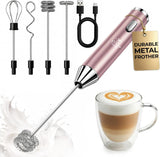 Zulay Kitchen Powerful Milk Frother Wand With Duracell Batteries - Ultra Fast Handheld Drink Mixer - Electric Whisk Foam Maker for Coffee, Lattes, Cappuccino & Matcha - Triple Whisk - Black