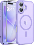 FNTCASE for iPhone 15/14/13 Case, Fit for Magsafe, Glass Screen Protector