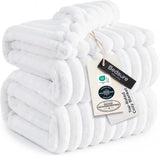 Bedsure GentleSoft White Throw Blanket for Couch - Halloween Decorations for Fall Home Living Room Decor, Cozy Fleece Blanket, Christmas Birthday Gifts for Women Mom Her Girls, Off White, 50x60 in