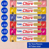 INABA Churu Cat Treats, Lickable, Squeezable Creamy Purée Cat Treat with Green Tea Extract & Taurine, 0.5 Ounces Each Tube, 20 Tubes, Chicken Variety Box
