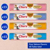 INABA Churu Cat Treats, Lickable, Squeezable Creamy Purée Cat Treat with Green Tea Extract & Taurine, 0.5 Ounces Each Tube, 20 Tubes, Chicken Variety Box