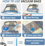 Vacuum Storage Bags with Hand Pump, Vacuum Seal Space Saver Bags,20 Combo