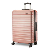 Amazon Basics 3-Piece Hardshell Suitcases Set (21", 26", 30"), Expandable For Up to 25% More Space, With Scratch-Resistant Finish, Four Multi-Directional Wheels, Rose Gold