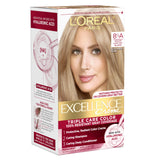 L'Oreal Paris Excellence Crème Permanent Hair Dye, Triple Care Hair Color with Hyaluronic Acid for 100% Gray Coverage, 4 Dark Brown, 1 Kit (Packaging May Vary)