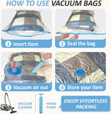 Vacuum Storage Bags with Hand Pump, Vacuum Seal Space Saver Bags,20 Combo