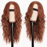AISI HAIR Black Wig for Women, Long Wavy Lace Hairline Middle Part Synthetic Heat Resistant Wig for Daily Party-26 Inch