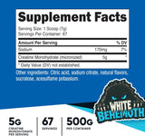 Nutricost Micronized Creatine Monohydrate Powder - 500g (100 Servings) - Pure Unflavored - 5g Per Serving - Non-GMO, Gluten Free