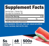 Nutricost Micronized Creatine Monohydrate Powder - 500g (100 Servings) - Pure Unflavored - 5g Per Serving - Non-GMO, Gluten Free