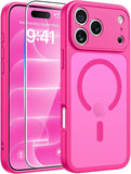 FNTCASE for iPhone 15/14/13 Case, Fit for Magsafe, Glass Screen Protector
