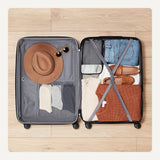 Amazon Basics 3-Piece Hardshell Suitcases Set (21", 26", 30"), Expandable For Up to 25% More Space, With Scratch-Resistant Finish, Four Multi-Directional Wheels, Rose Gold