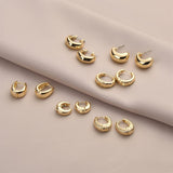 Wgoud 6 Pairs Chunky Gold Hoop Earrings for Women, 14K Gold Plated Hoop Earrings Hypoallergenic, Thick Lightweight Twisted Huggie Hoops Earring Set for Women’s Jewelry GIfts