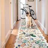Washable Christmas Rug Runner 2x6 - Xmas Snowflake Green Rug for Kitchen Entryway Non Slip Farmhouse Low Pile Carpet for Laundry Bedroom Bathroom Stain Resistant Floor Mat Pet-Friendly Rug（2x6，Green）